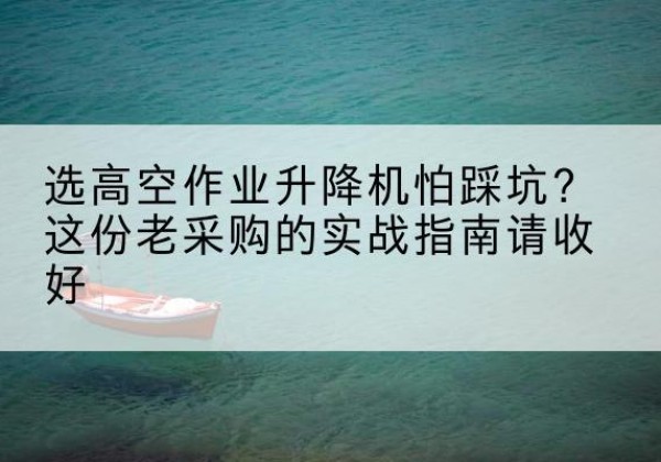 永州高空作业升降机厂家推荐-选高空作业升降机怕踩坑？这份老采购的实战指南请收好
